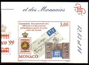 Monaco Mi.Nr. 2441 B Zf Int. Briefmarkenausstellung MONACO ´99 (3,00)