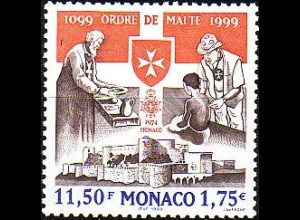 Monaco Mi.Nr. 2468 900 Jahre Malteserorden (11,50/1,75)