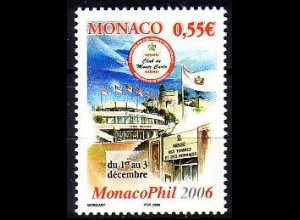 Monaco Mi.Nr. 2778 MONACOPHIL 2006, Briefmarken- und Münzmuseum (0,55)