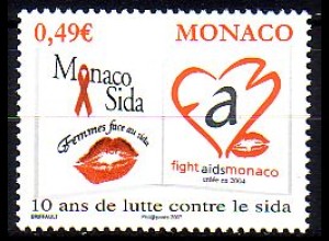 Monaco Mi.Nr. 2820 Kampf gegen Aids, Plakate (0,49)