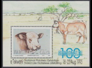 Namibia Mi.Nr. Block 18 100Jahre Simmentaler Rinder in Namibia, Bulle