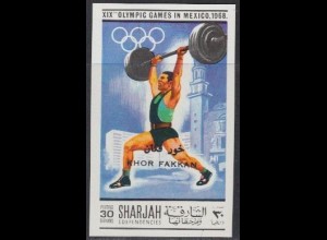 Sharjah Khor Fakkan Mi.Nr. 173B Olympia 1968 Mexiko, Gewichtheben (30)